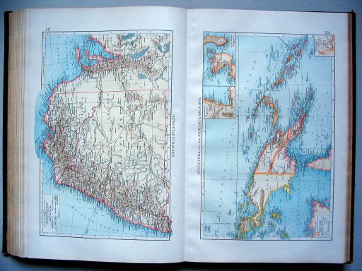 Andrees Handatlas 1896-97
137. Südostaustralien
138. Neuguinea und der Bismarckarchipel
Zuidoost-Australië. Nieuw-Guinea en de Bismarck-archipel
New South Wales and Victoria. New Guinea and the Bismarck Archipelago