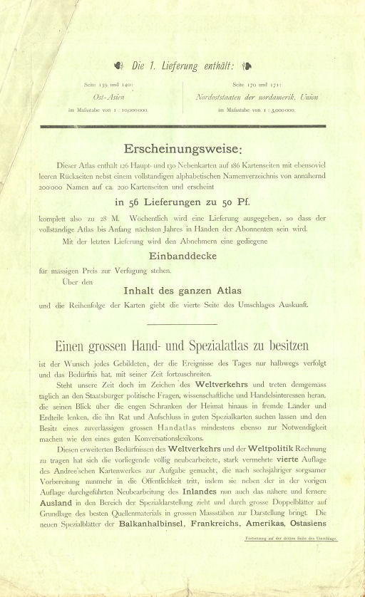 Andrees Handatlas 1899
Omslag eerste aflevering, blz. 2 / Cover of first installment, p. 2