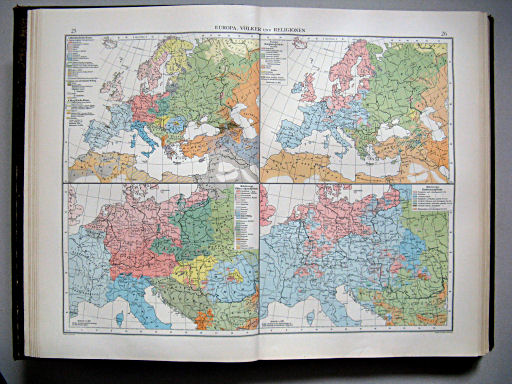 Andrees Handatlas 1899
25.26. Europa, Völker und Religionen