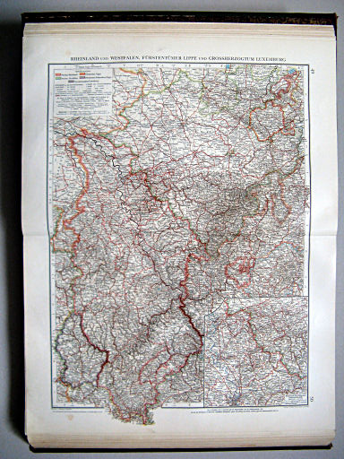 Andrees Handatlas 1899
49.50. Rheinland und Westfalen, Fürstentümer Lippe und Grossherzogtum Luxemburg