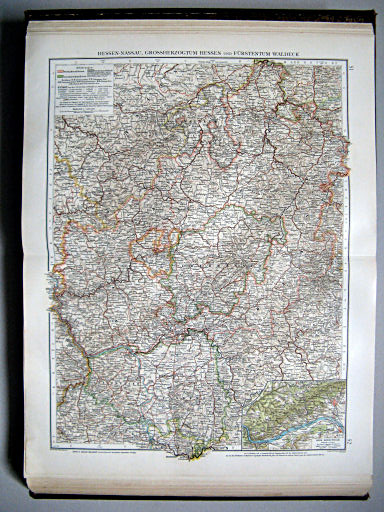 Andrees Handatlas 1899
51.52. Hessen-Nassau, Grossherzogtum Hessen und Fürstentum Waldeck
