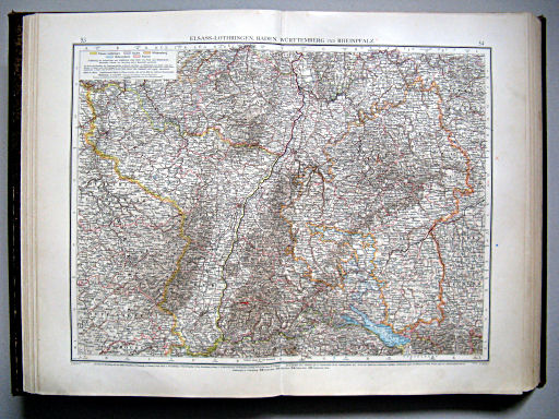 Andrees Handatlas 1899
53.54. Elsass-Lothringen, Baden, Württemberg und Rheinpfalz