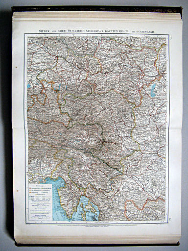 Andrees Handatlas 1899
65.66. Nieder- und Ober-Österreich, Steiermark, Kärnten, Krain und Küstenland