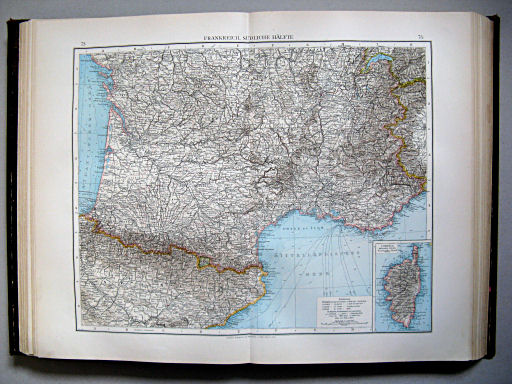 Andrees Handatlas 1899
75.76. Frankreich, südliche Hälfte