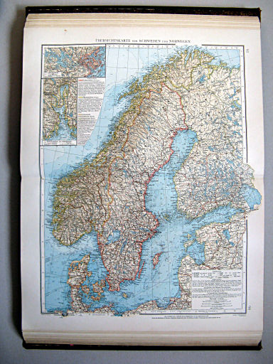 Andrees Handatlas 1899
93.94. Übersichtskarte von Schweden und Norwegen