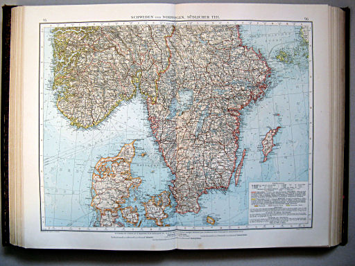 Andrees Handatlas 1899
95.96. Schweden und Norwegen, südlicher Teil
