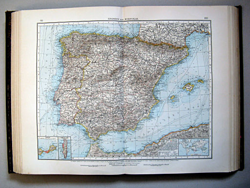 Andrees Handatlas 1899
99.100. Spanien und Portugal