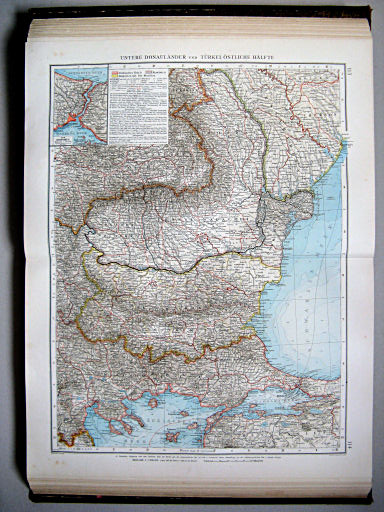 Andrees Handatlas 1899
113.114. Untere Donauländer und Türkei, östliche Hälfte