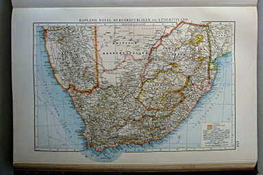 Andrees Handatlas 1899
155. Kapland, Natal, Burenrepubliken und Lüderitzland