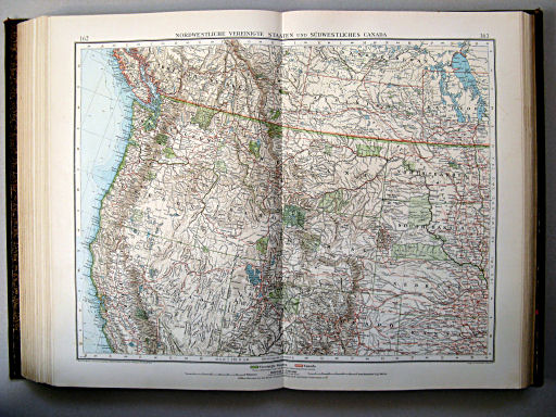 Andrees Handatlas 1899
162.163. Nordwestliche Vereinigte Staaten und südwestliches Canada