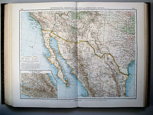 Andrees Handatlas 1899
164.165. Südwestliche Vereinigte Staaten und nördliches Mexico
