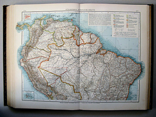 Andrees Handatlas 1899
176.177. Südamerika, nördliche Hälfte
