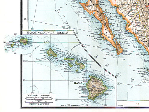 Andrees Handatlas 1904
160.161.a. Hawaii-(Sandwich) Inseln