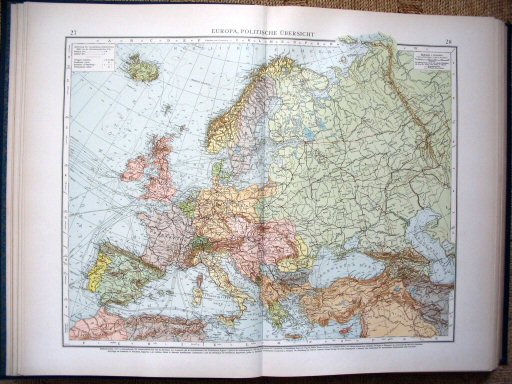 Andrees Handatlas 1907
Europa, staatkundig (kaart 27.28)