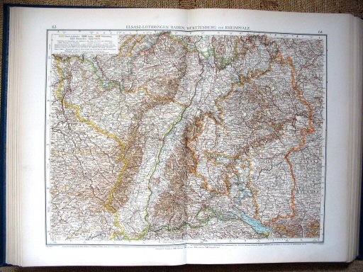 Andrees Handatlas 1907
Zuidwest-Duitsland (kaart 63.64)