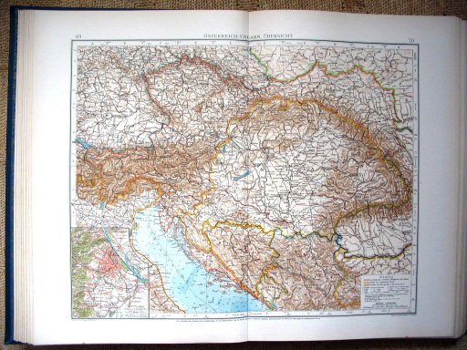 Andrees Handatlas 1907
Oostenrijk-Hongarije (kaart 69.70)