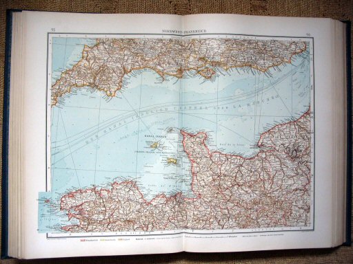 Andrees Handatlas 1907
Noordwest-Frankrijk (kaart 95.96)