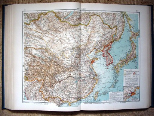 Andrees Handatlas 1907
Oost-Azië (kaart 155.156)