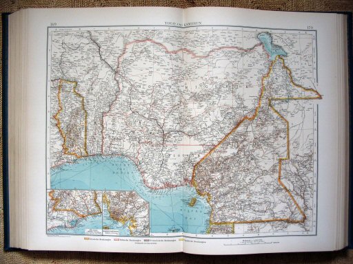 Andrees Handatlas 1907
Togo en Kameroen (kaart 169.170)