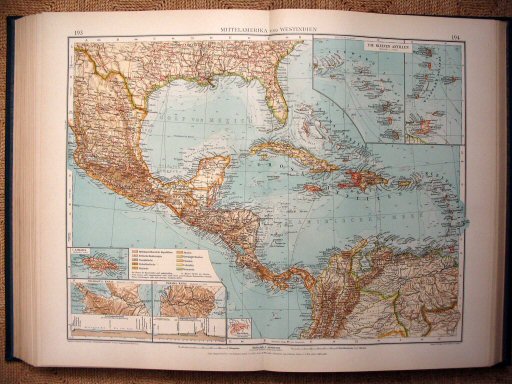 Andrees Handatlas 1907
Midden-Amerika (kaart 193.194)