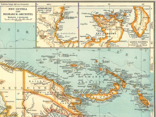 Andrees Handatlas 1907
Duits Nieuw-Guinea (bijkaart 204.205)