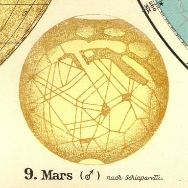 Andrees Handatlas 1914
Kanalen op Mars (op kaart 1.2)