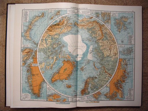 Andrees Handatlas 1914
Noordpoolgebied (kaart 5.6)