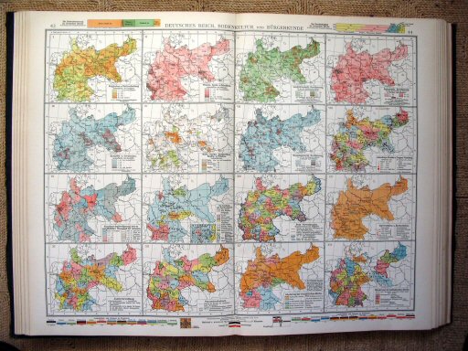 Andrees Handatlas 1914
Thematische kaartjes Duitsland (kaart 43.44)