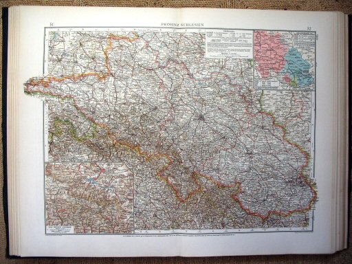 Andrees Handatlas 1914
Silezië (kaart 51.52)