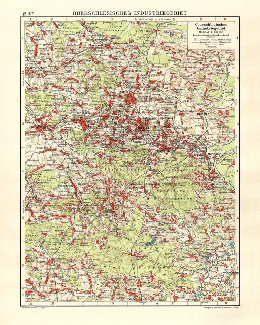 Andrees Handatlas 1914
Opper-Silezië (kaart R.52)