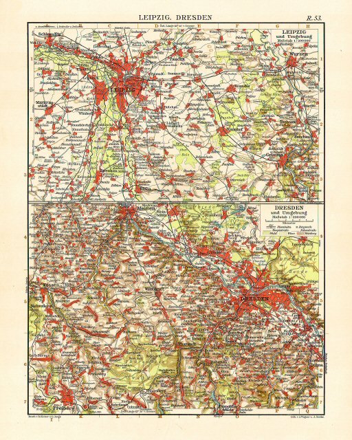 Andrees Handatlas 1914
Leipzig, Dresden (kaart R.53)