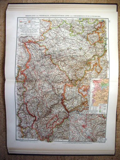 Andrees Handatlas 1914
Rijnland, Westfalen (kaart 63.64)