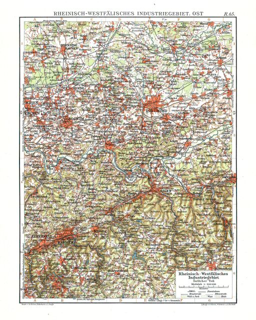Andrees Handatlas 1914
Ruhrgebied, oost (kaart R.65)