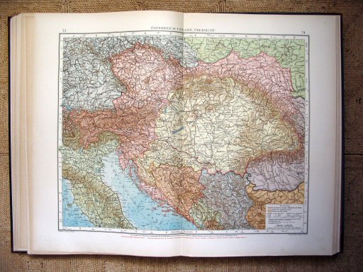 Andrees Handatlas 1914
Oostenrijk-Hongarije (kaart 73.74)