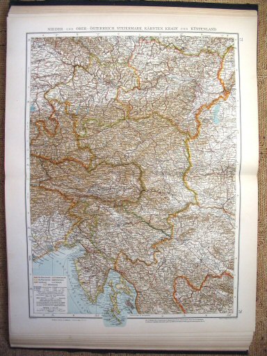 Andrees Handatlas 1914
Midden-Oostenrijk (kaart 77.78)