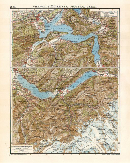 Andrees Handatlas 1914
Vierwaldstättersee, Jungfrau (kaart R.84)