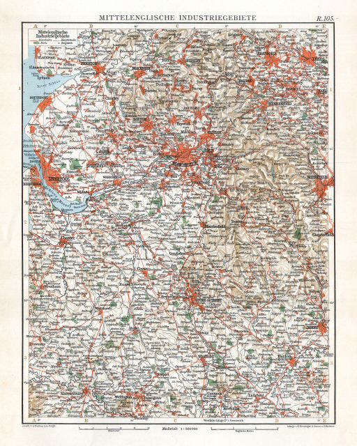 Andrees Handatlas 1914
Midden-Engeland (kaart R.105)
