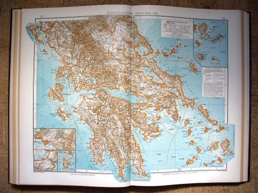 Andrees Handatlas 1914
Balkan, zuid (kaart 132.133)