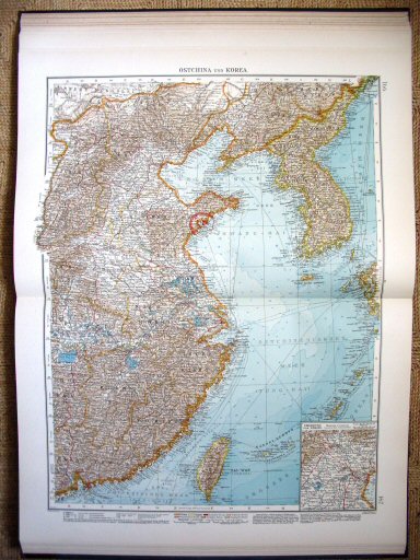 Andrees Handatlas 1914
Oost-China en Korea (kaart 166.167)
