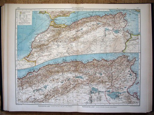 Andrees Handatlas 1914
Noord-Afrika (kaart 180.181)