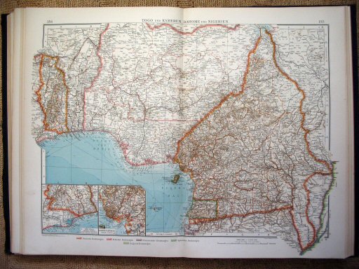 Andrees Handatlas 1914
Togo, Kameroen (kaart 184.185)