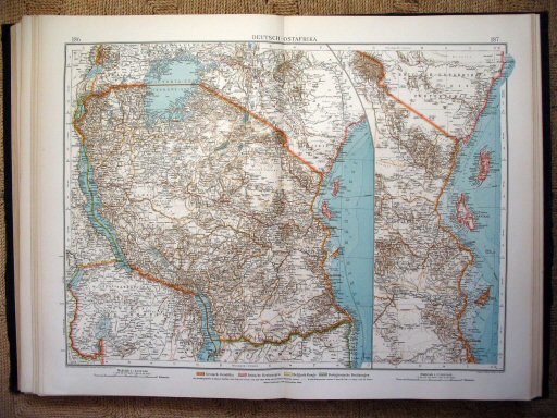 Andrees Handatlas 1914
Duits Oost-Afrika (kaart 186.187)