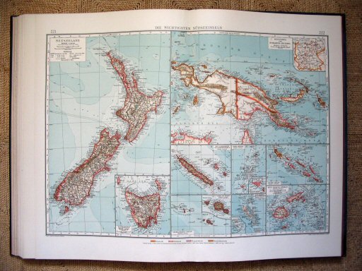Andrees Handatlas 1914
Eilanden in de Zuidzee (kaart 221.222)