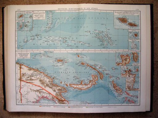 Andrees Handatlas 1914
Duits Oceanië (kaart 223.224)