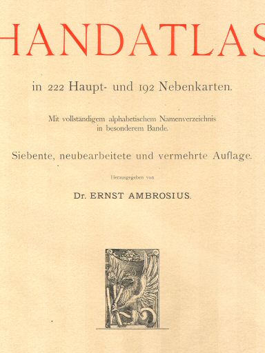 Andrees Handatlas 1921
Titelpagina 1e uitgave