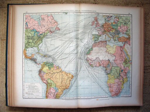 Andrees Handatlas 1921
Atlantische Oceaan (kaart 23.24)