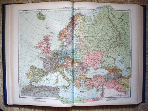 Andrees Handatlas 1921, 1e uitgave
Europa staatkundig (kaart 27.28)