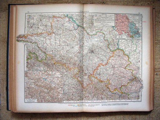 Andrees Handatlas 1921, 2e uitgave
Silezië (kaart 51.52)