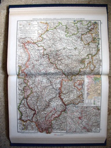 Andrees Handatlas 1921
Rijnland, Westfalen (kaart 63.64)