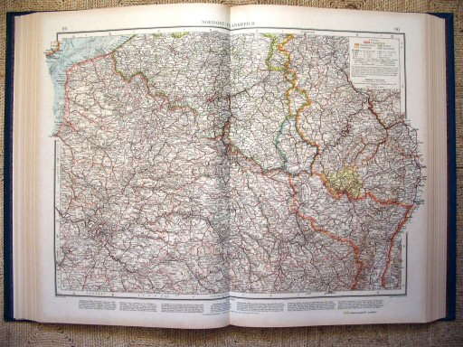 Andrees Handatlas 1921
Noordoost-Frankrijk (kaart 89.90)